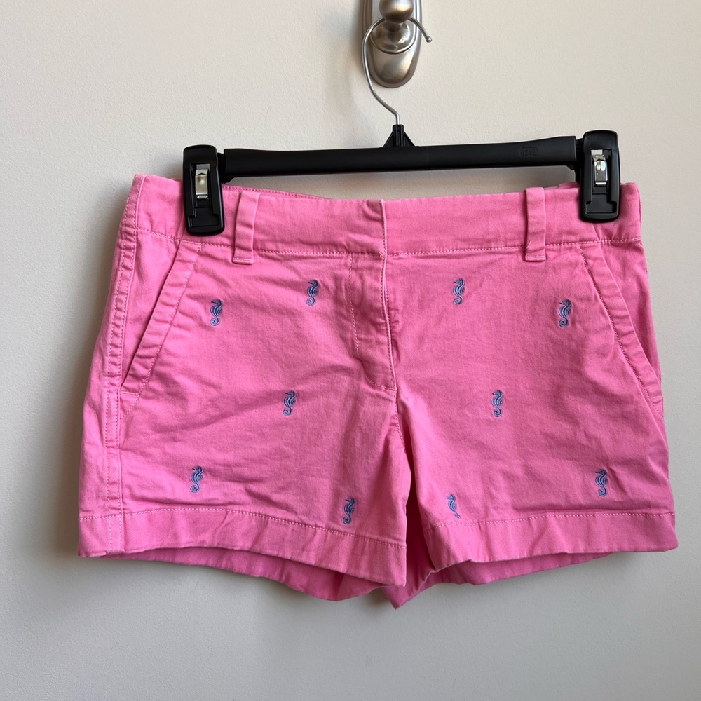 Vineyard Vines Girls Embroidered Seahorse Shorts
